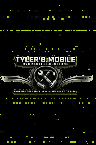 Tyler's Mobile Hydraulic emblem icon with wrench and hose design